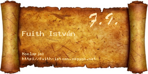 Fuith István névjegykártya