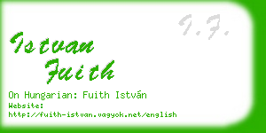 istvan fuith business card